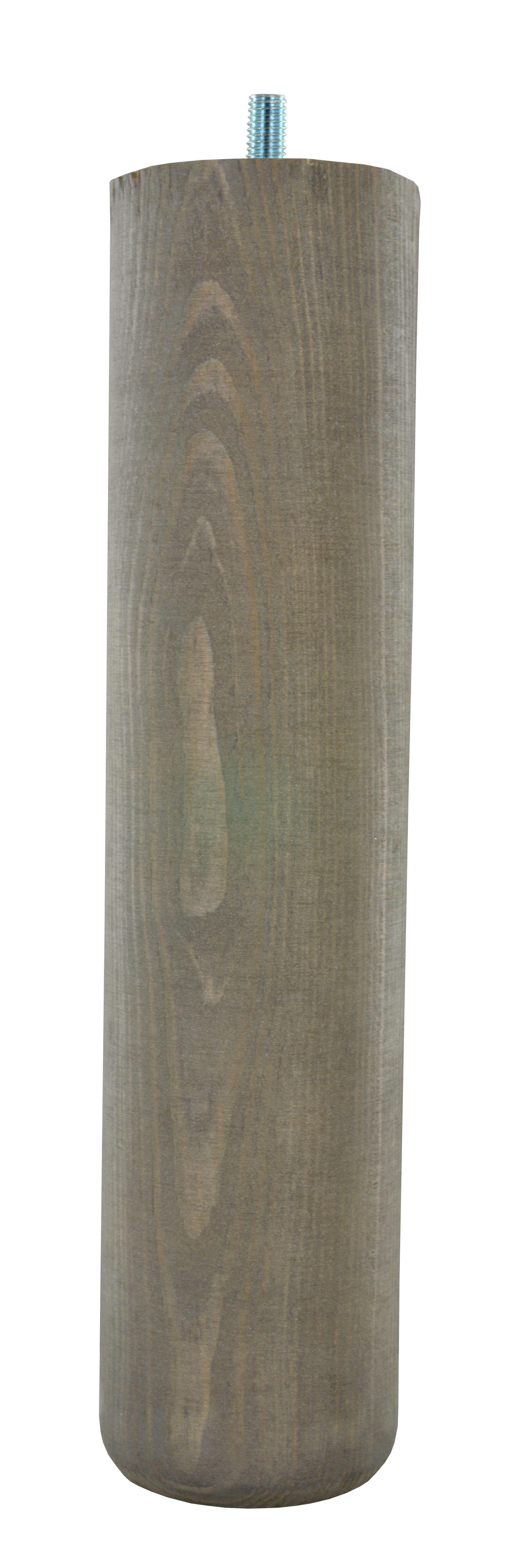 Pied lit / sommier cylindrique CIME bois gris, ⌀60 x H.250 mm - 3