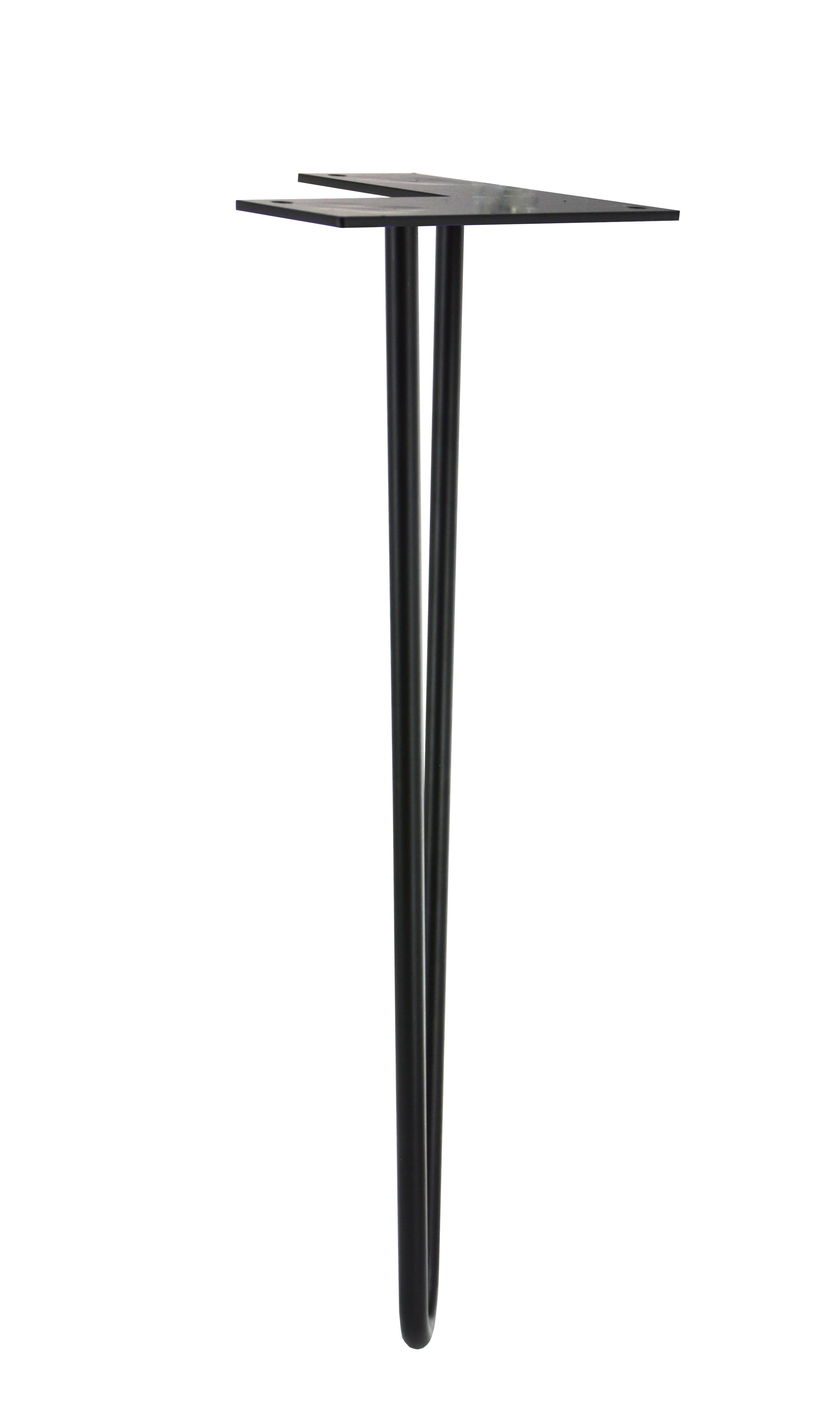 Pied de meuble design CIME, noir, hauteur 40 cm - 6