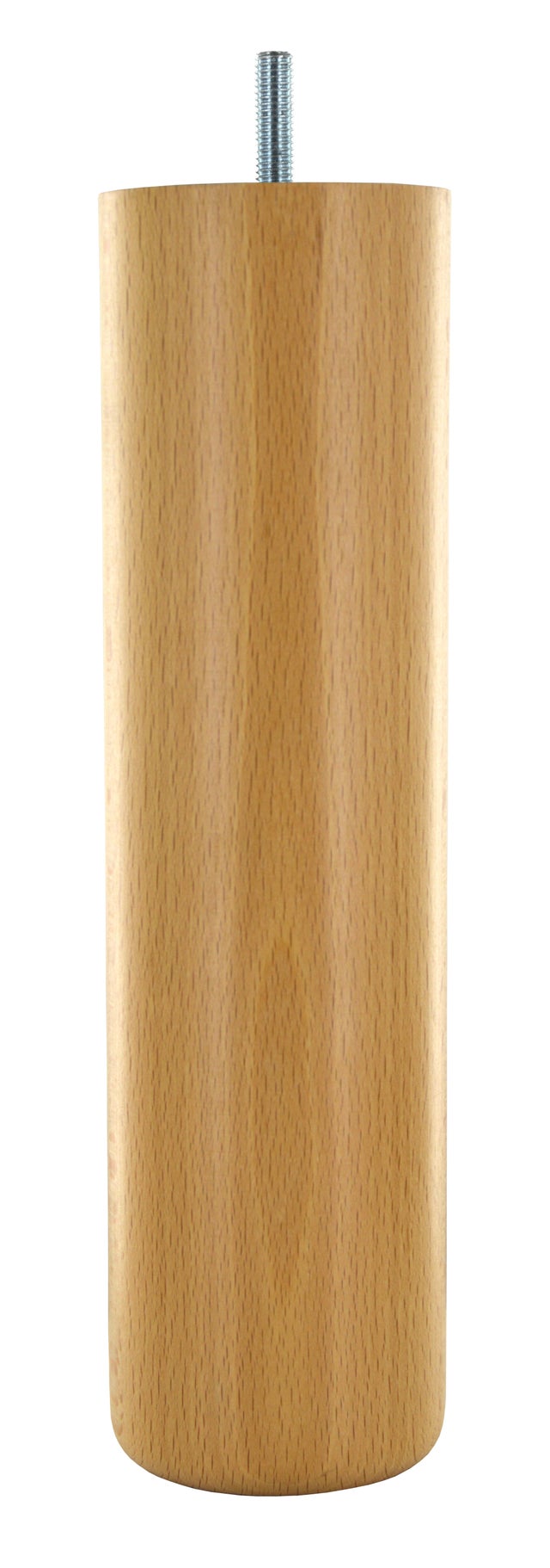 Pied de lit / sommier cylindrique hêtre verni H.25 x Diam.6,8 cm CIME