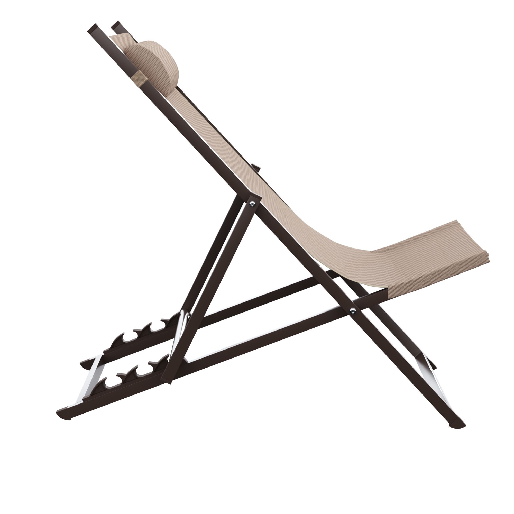 Hamaca de aluminio y textileno naterial cruz origami moka