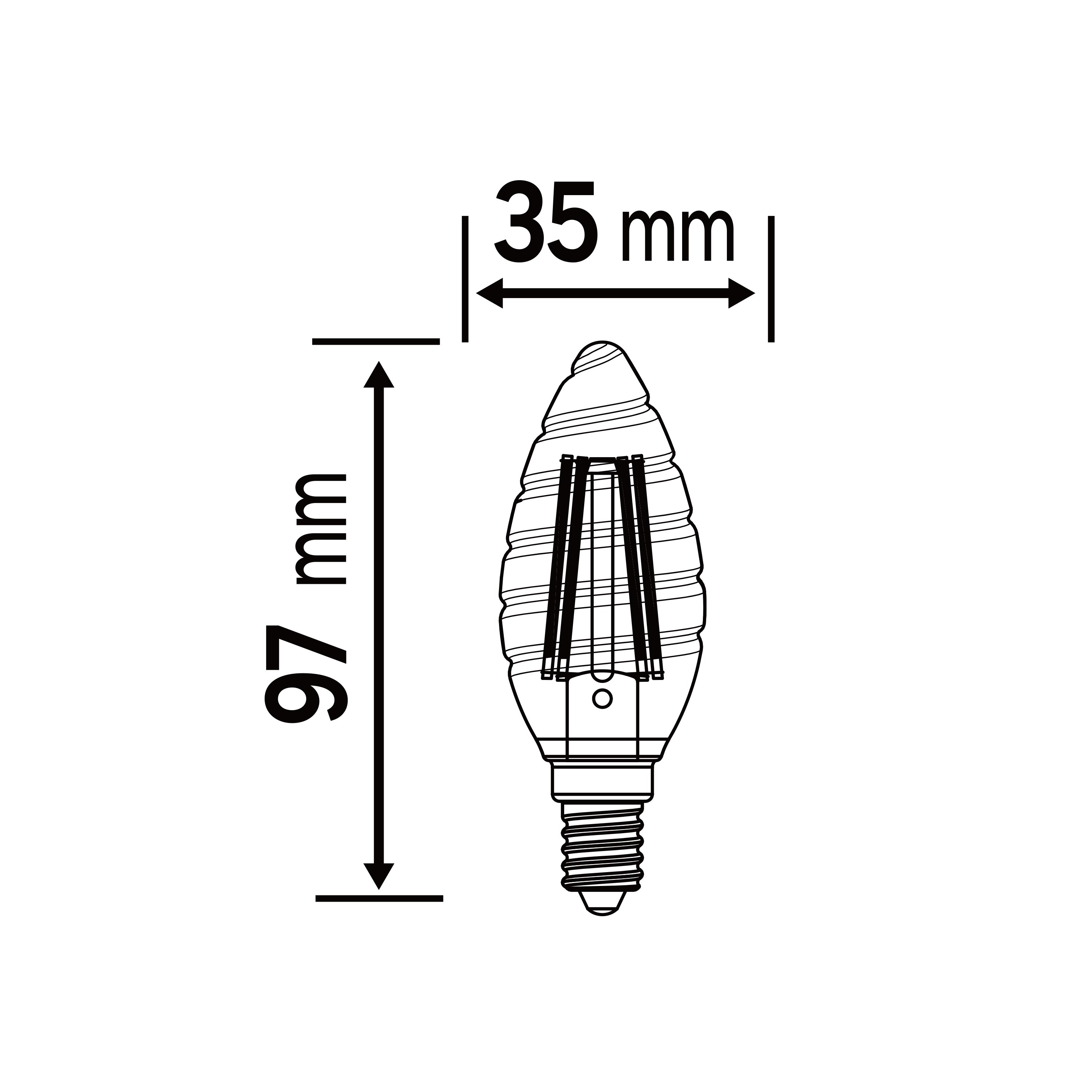 Lâmpada led filamento ST35 E14 470lm 2700K Lexman - 5