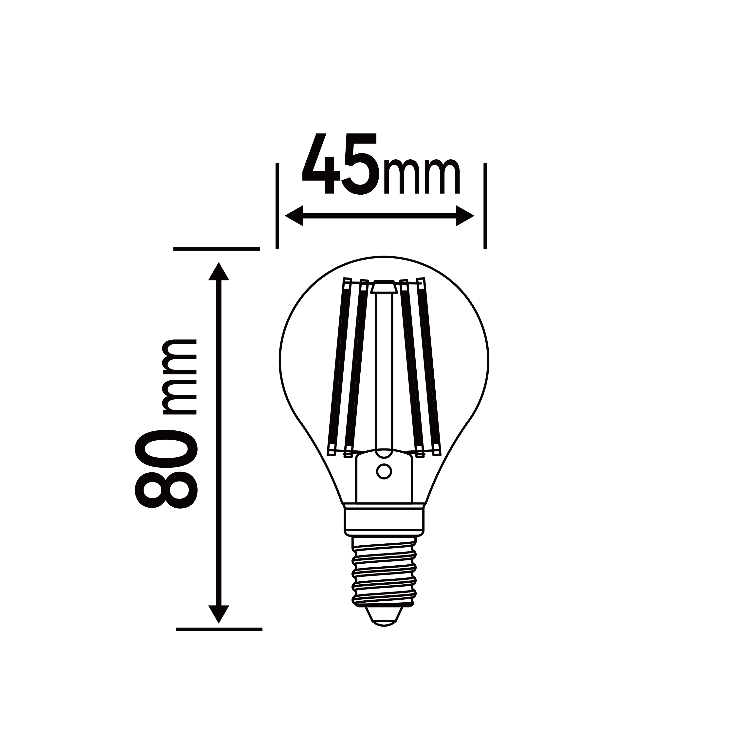 Lâmpada LED filamento G45 E14 806 lm 2700 k Lexman - 3