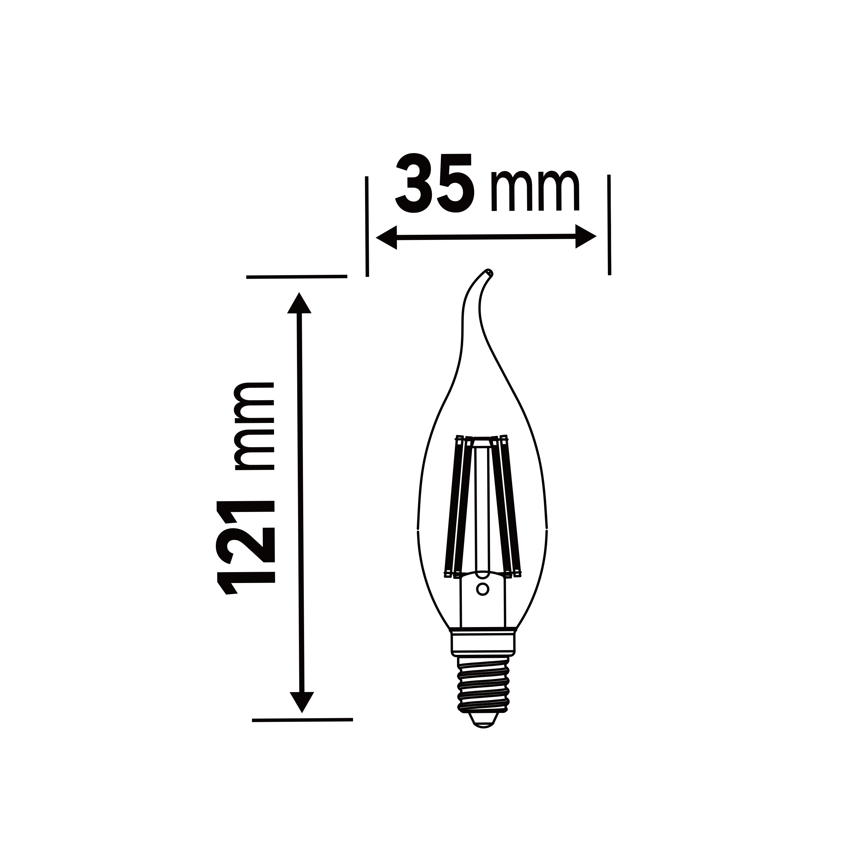 Bombilla led e14 vela viento 470 lm blanco cálido clásica lexman