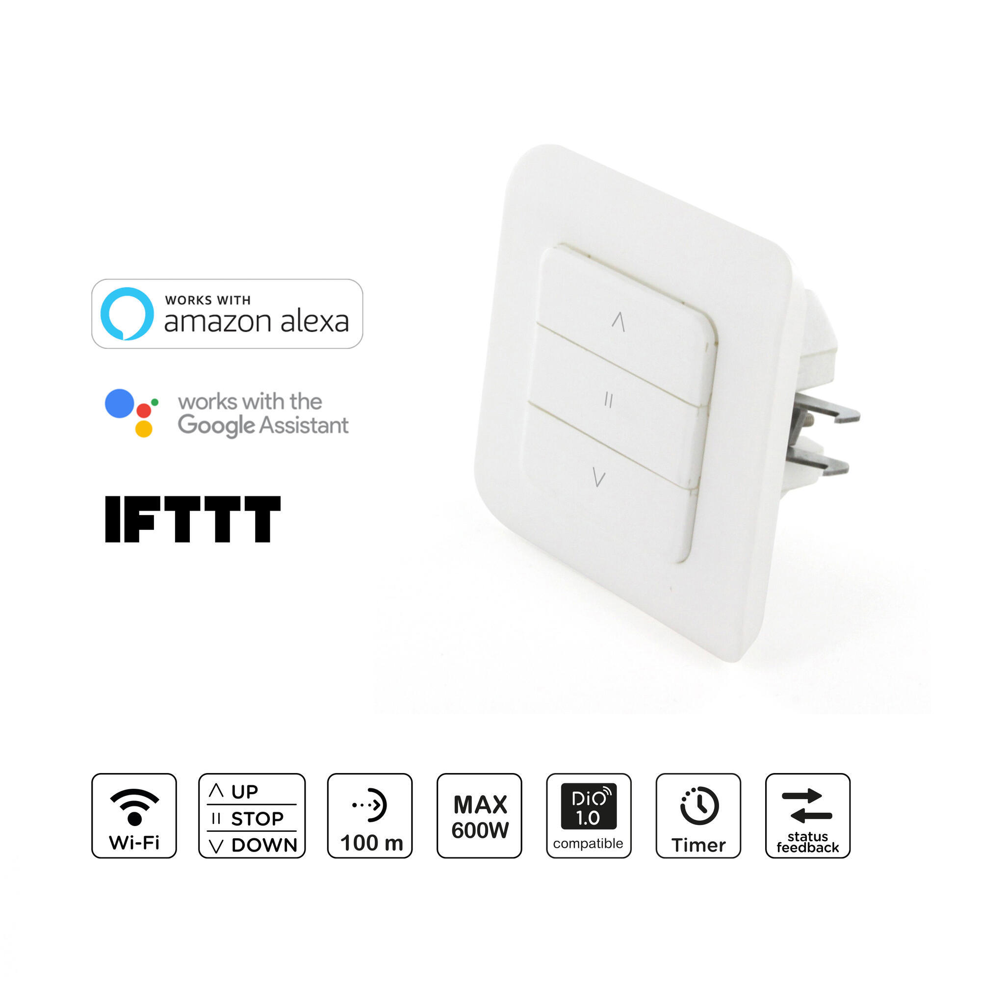 Interrupteur volet roulant connecté blanc DIO
 - 3