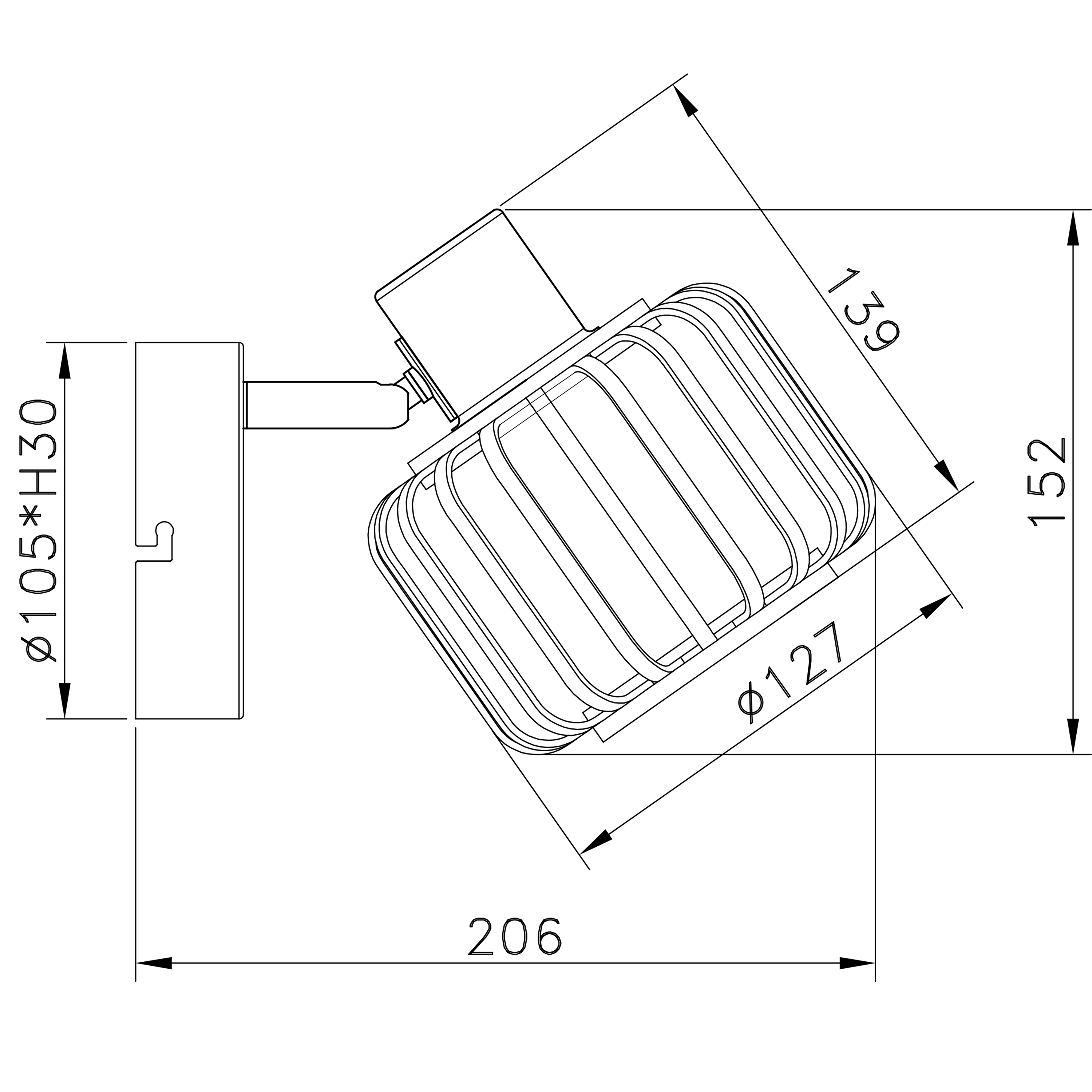 Reflektor Pecan czarno-beżowy E14 Inspire - 16