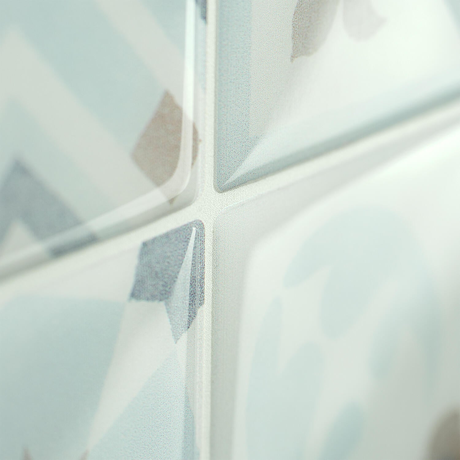 Piastrella adesiva Vintage Parma SMART TILES bianco e blu e giallo 22.86 x 22.86 cm, spessore 2 mm confezione da 4 pezzi - 5