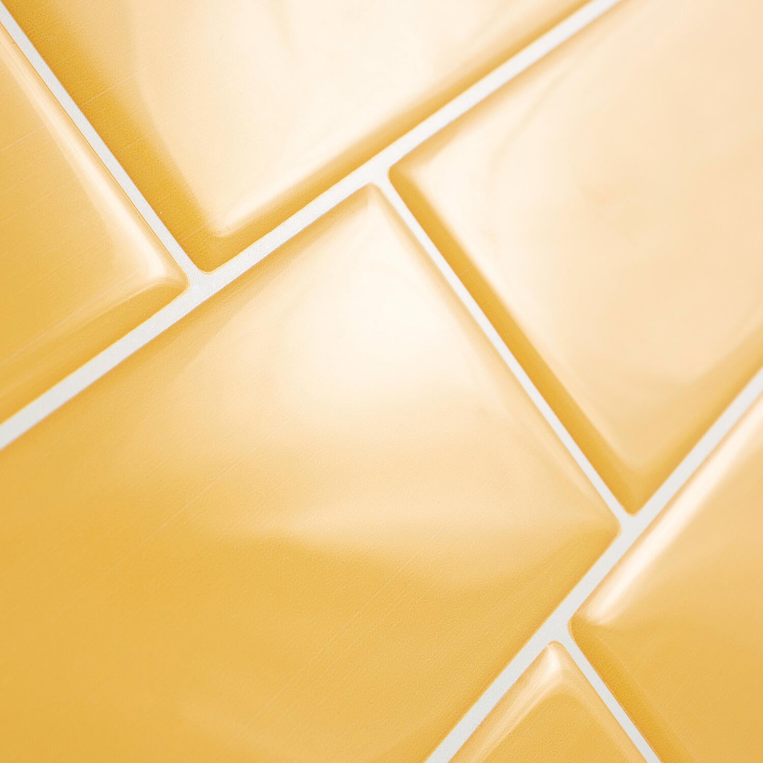 Adesivo Piastrella Mosaico Oro INOOMP – Rotolo Autoadesivo 100x4 Cm Per Decorazione Pareti Cucina Bagno