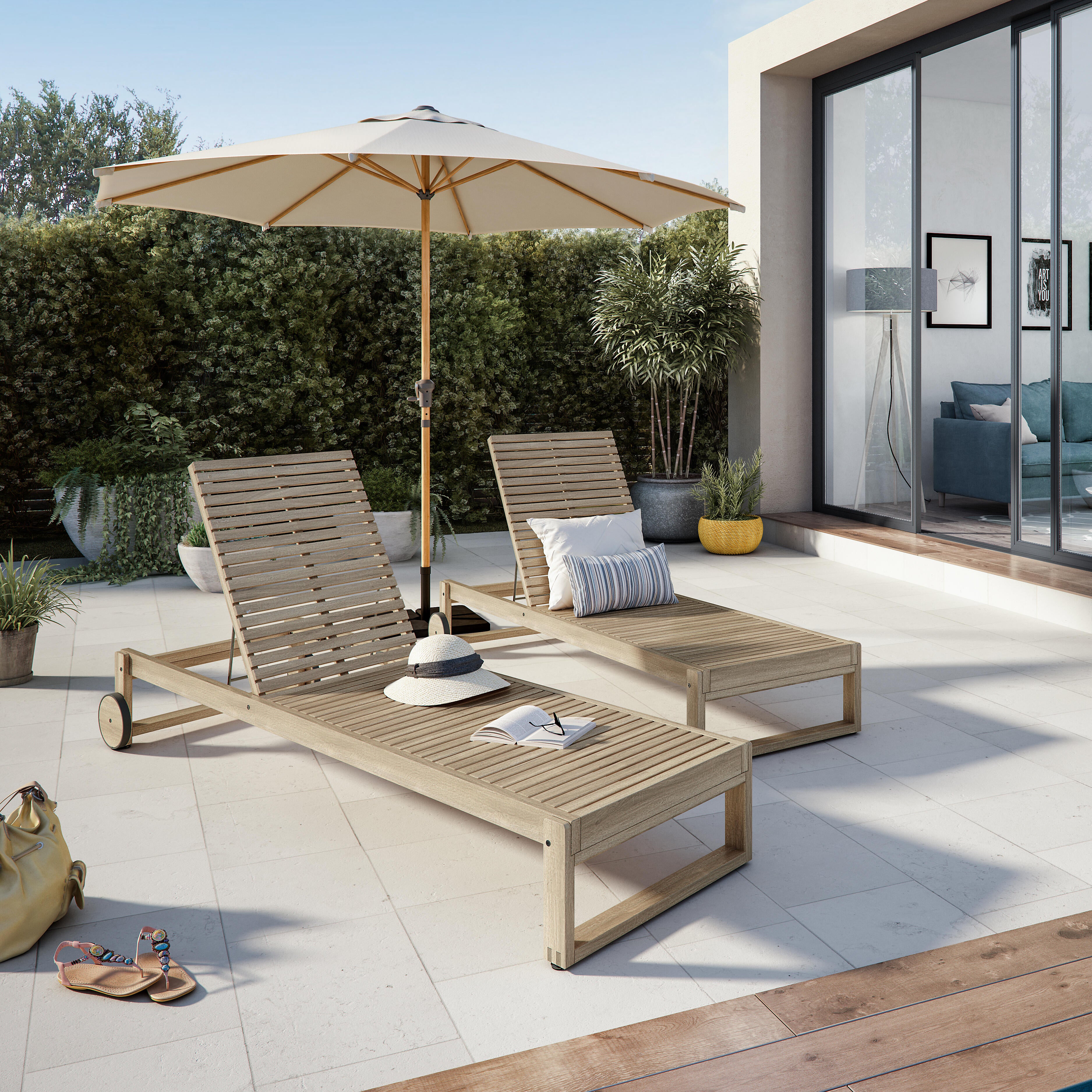 Chapéu de sol NATERIAL AGORA BRANCO D290CM - 4