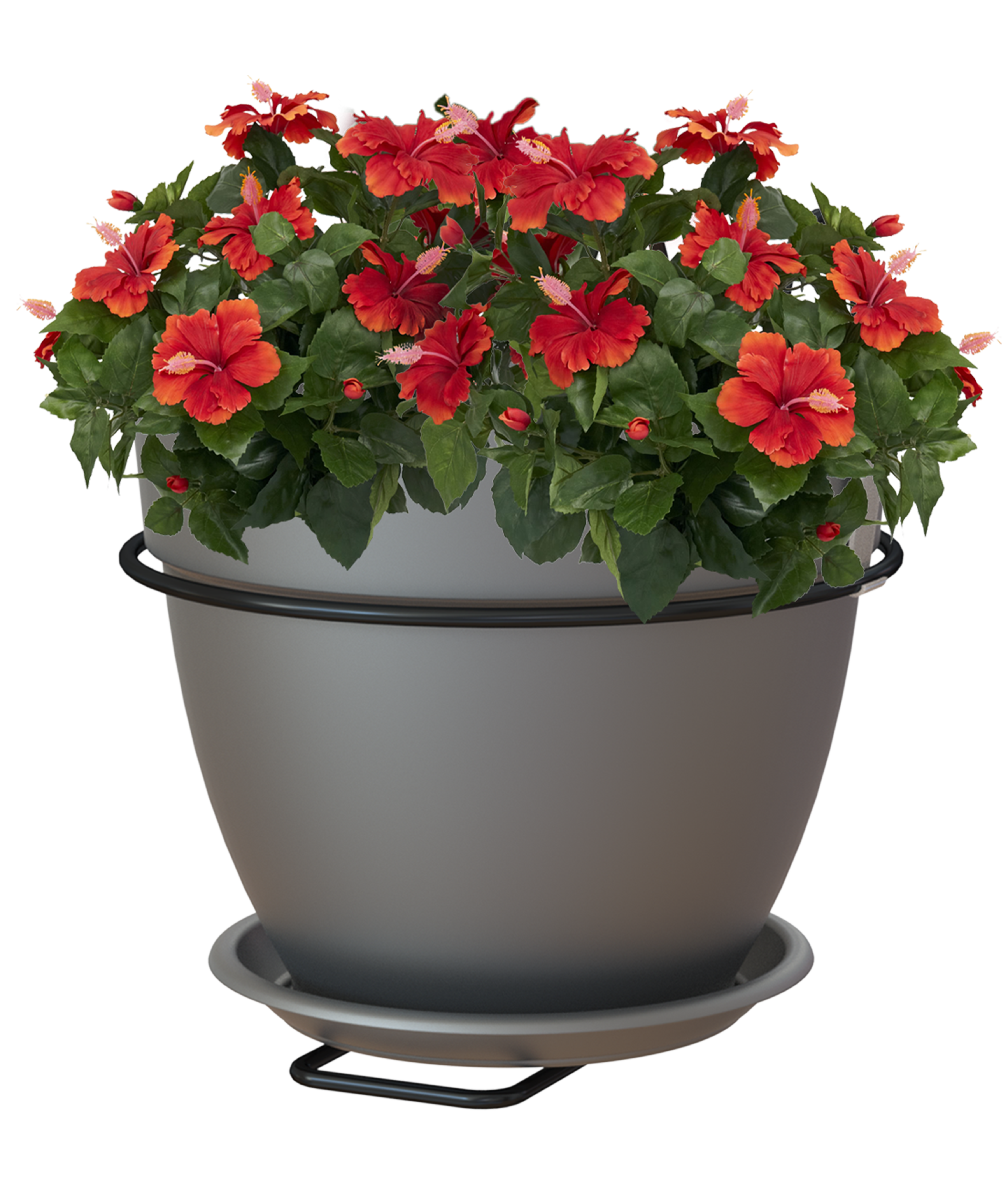 Portavaso con supporto ARTEVASI Capri campana in polipropilene antracite H 20 x ø 20 cm - 5
