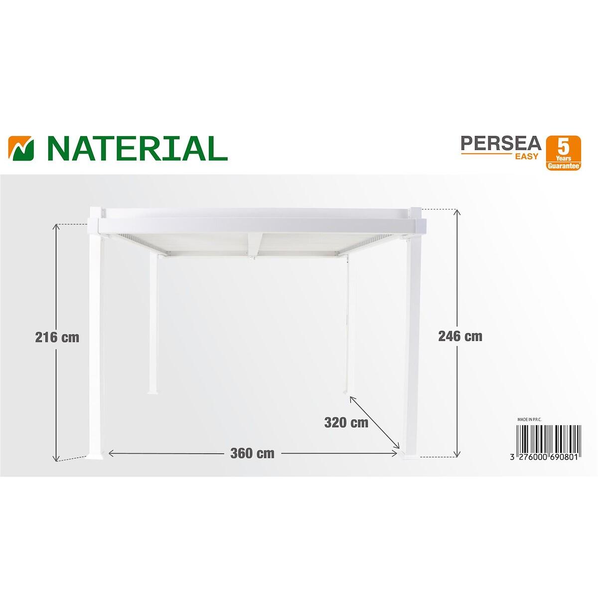 Pergola in alluminio bianca 3 x 3.5 m - Persea NATERIAL - 29