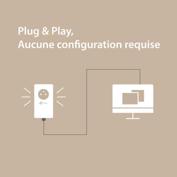 Kit 2 prises CPL AV1000 2ports ethernet et prise gigogne TL-PA7017P TP-LINK
 - 3