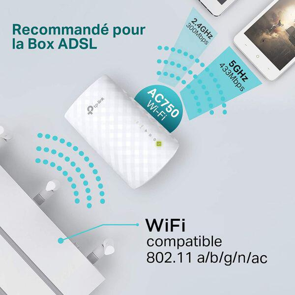 Répéteur WiFi AC750 bi-bande TP-LINK
