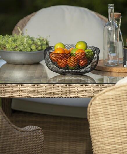 Table de jardin NATERIAL Medena rectangulaire marron 6 personnes - 7