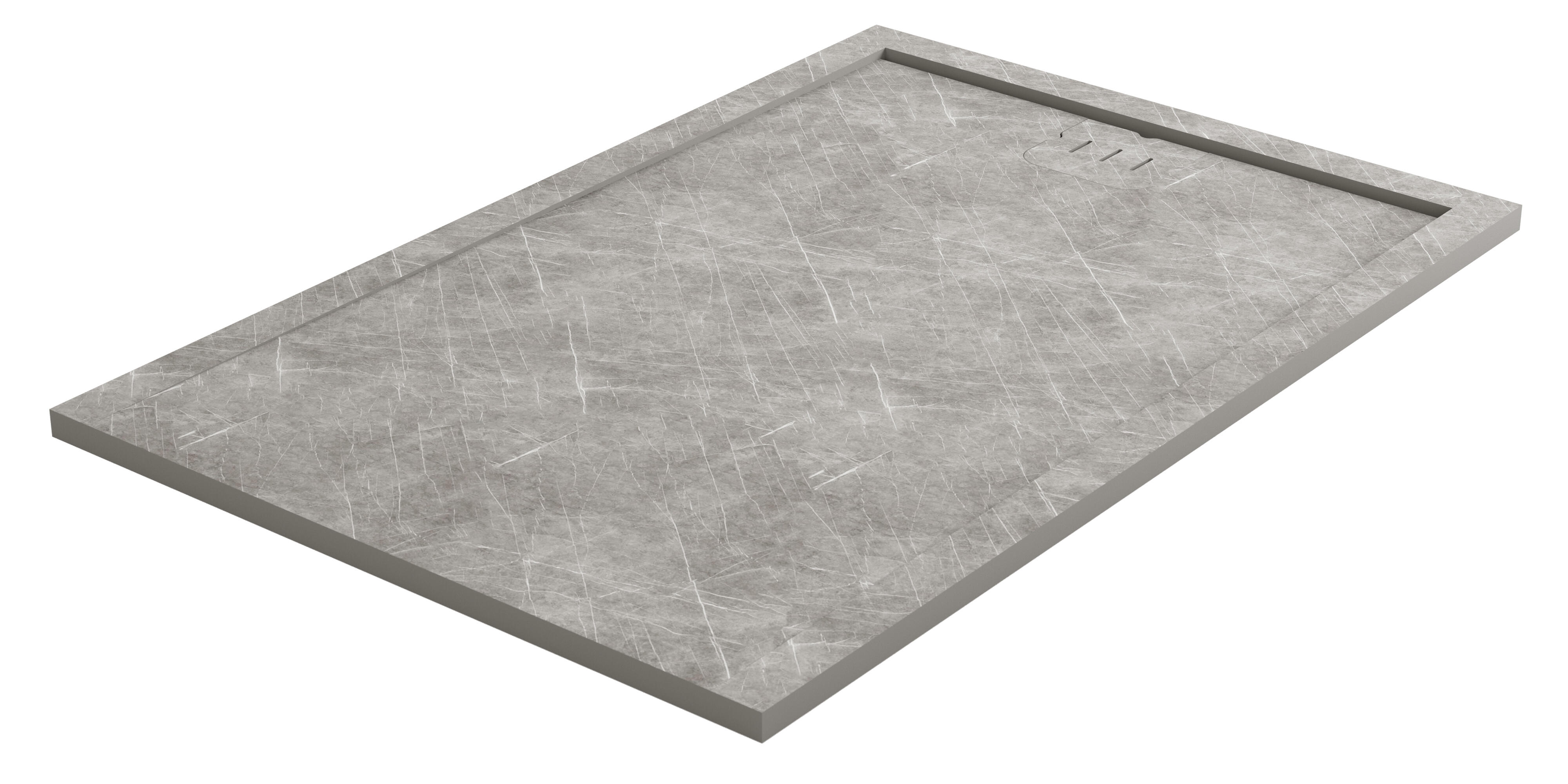 Plateau de douche acrylique Deep Square 90x90x30cm, blanc