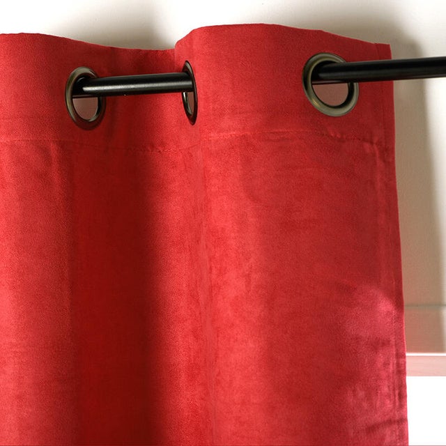 Tenda Suedine rosso, occhiello 140x280 cm VENGO