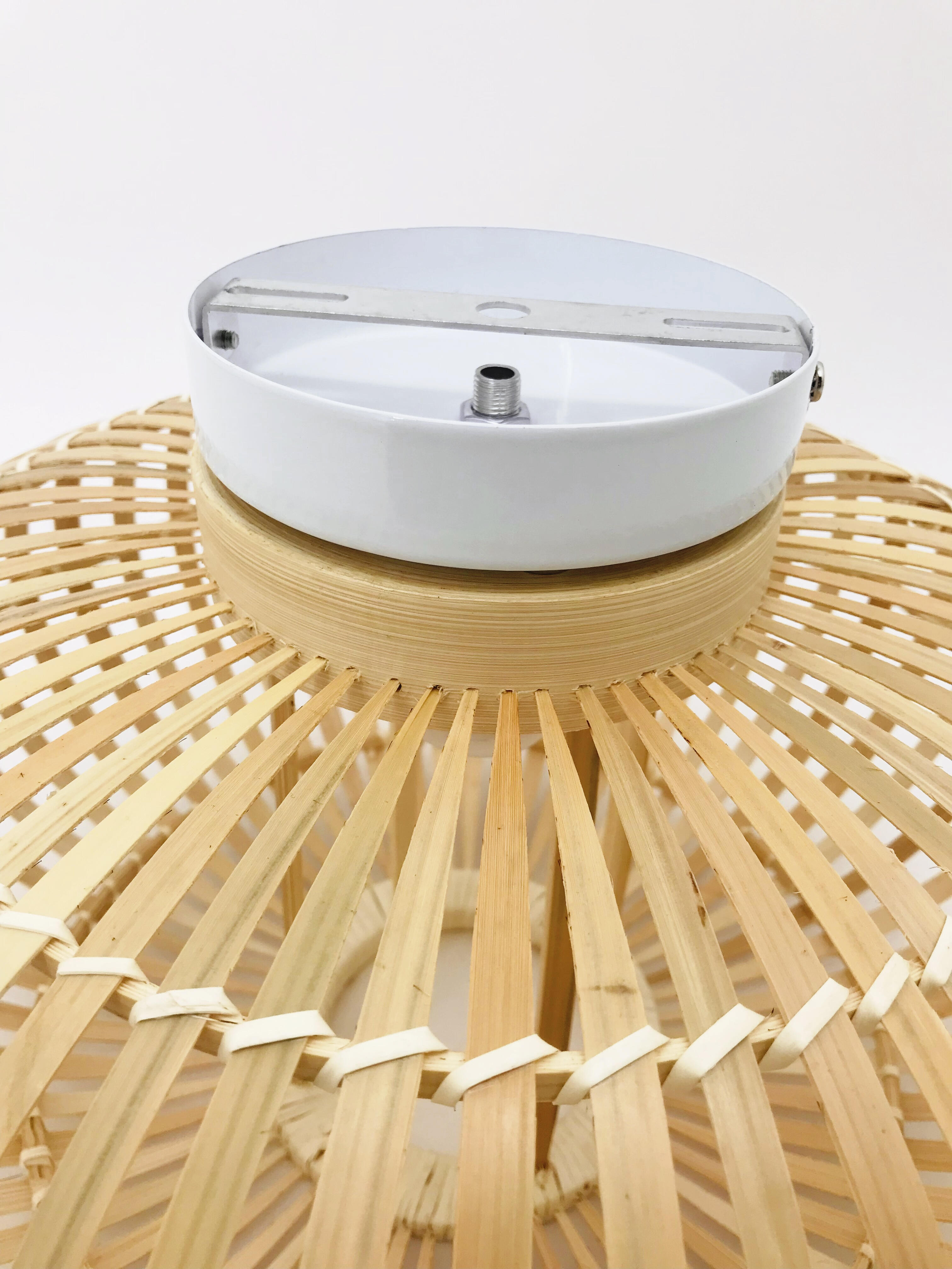 Plafonnier salle de bain Manille E27, D.38 cm, bambou Lussiol - 10