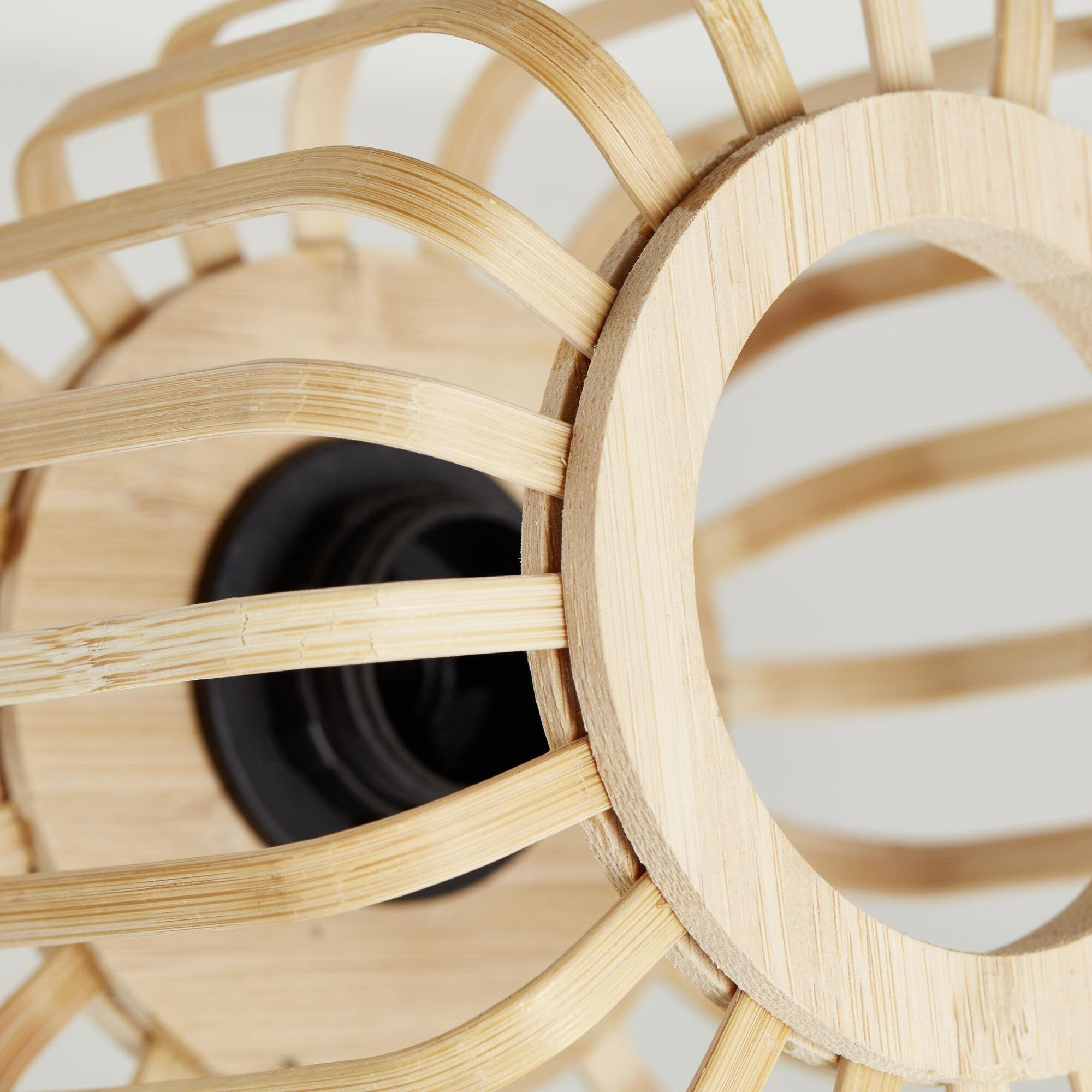 Rampe 2 spots, métal noir naturel E14, INSPIRE Pécan - 5