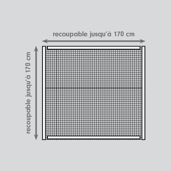 Moustiquaire H.170xl.170cm av fixat auto-agrippant/fenêtre MOUSTIKIT OPTIMA noir - 2