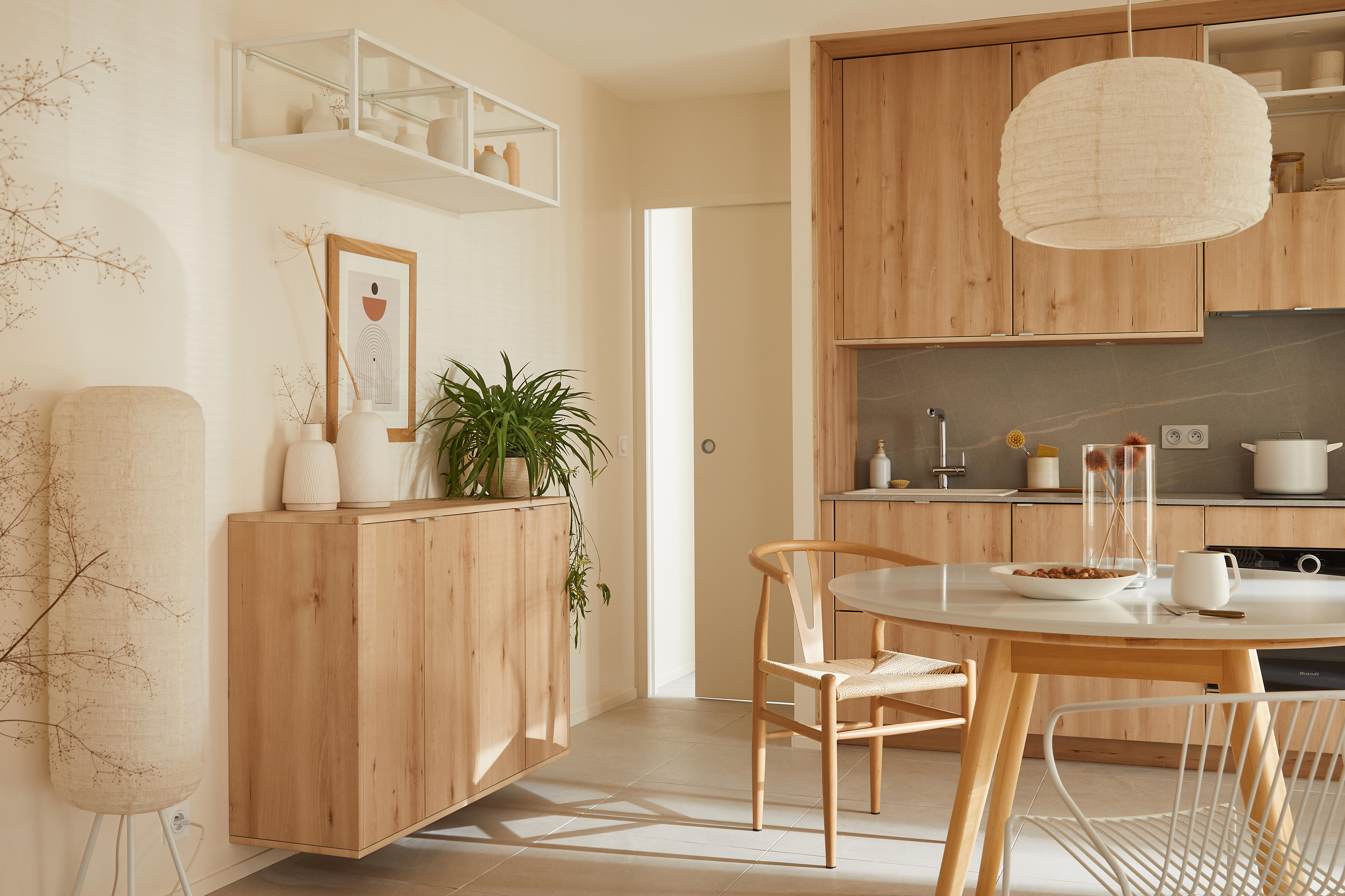 Porte coulissante bois Isoplane , H.204 x l.83 cm - 5