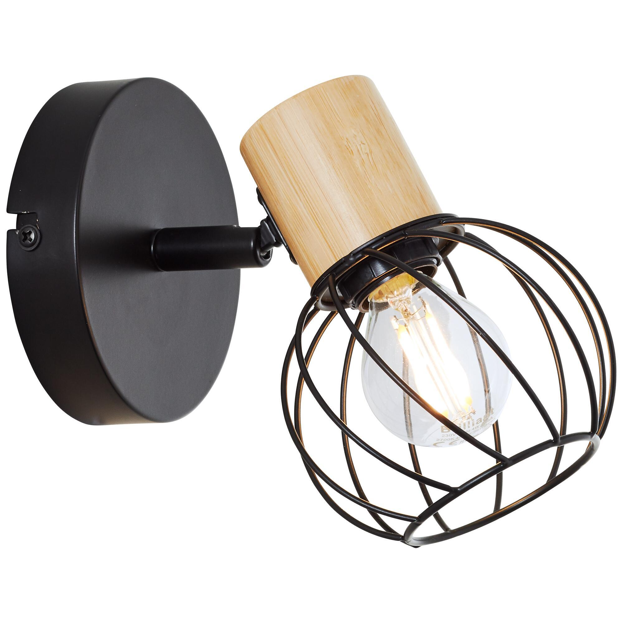 Spot, métal noir naturel E14, INSPIRE Mallow - 6