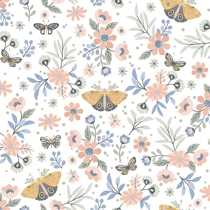 Papier peint intissé Belle histoire papillon orange - 2