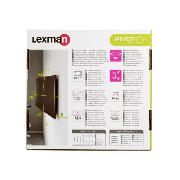 Support mural TV inclinable 50'max, charge maximale 35 kg, LEXMAN - 8