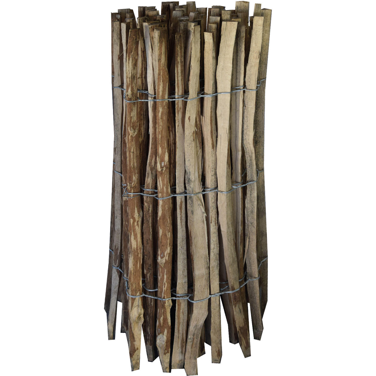 Clôture bois Ganivelle joli côte bois clair naturel, H.100 x l.500 cm - 2