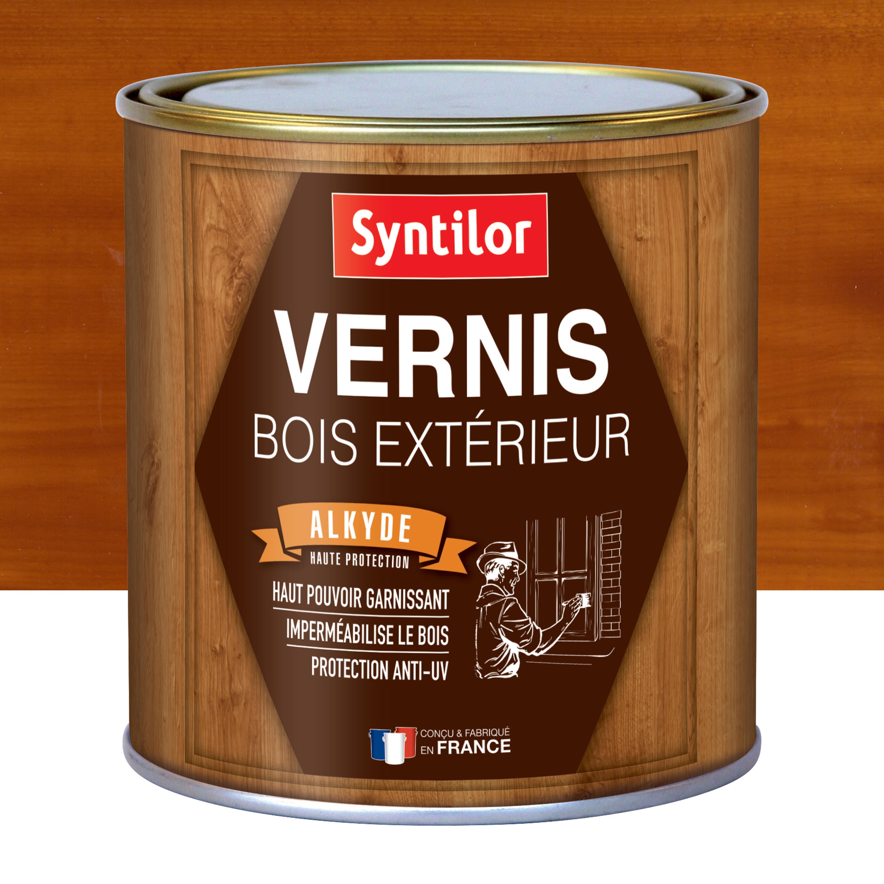 Vernis pour bois extérieur SYNTILOR alkyde chêne doré brillant 0.5 l ...