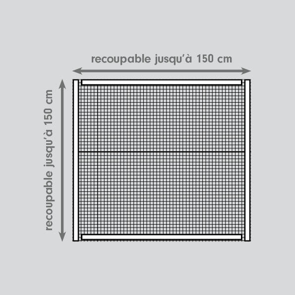 Moustiquaire H.150 x l.150 cm magnétique/fenêtre MOUSTIKIT CONFORT alu blanc - 3