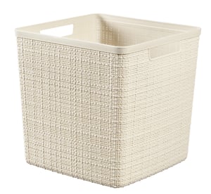 Panier CURVER ivoire H.27 x l.27.9 x P.28 cm