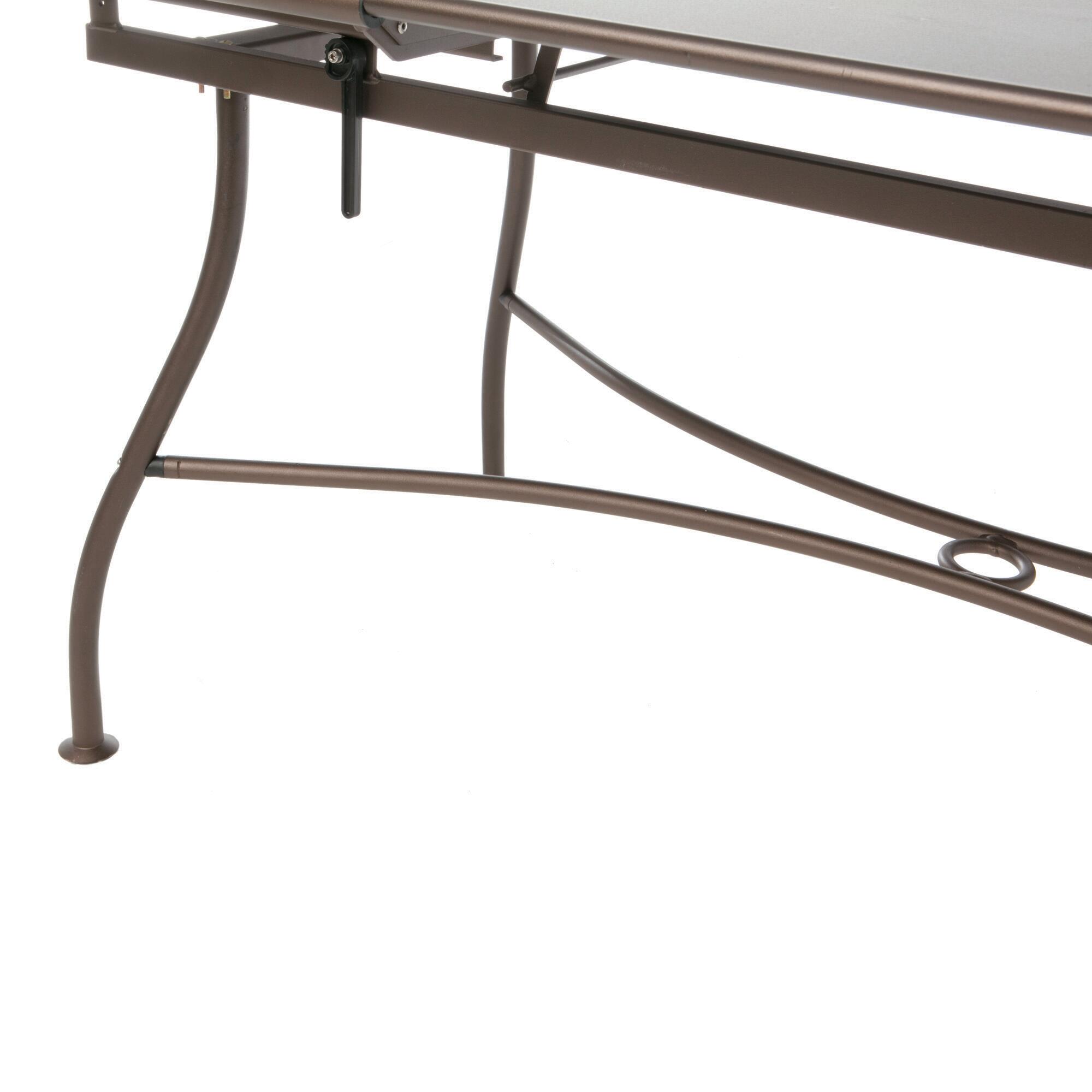 Tavolo da giardino allungabile Evo OASI BY EMU in ferro marrone con piano in alluminio  per 6 persone 180/240x90cm - 8