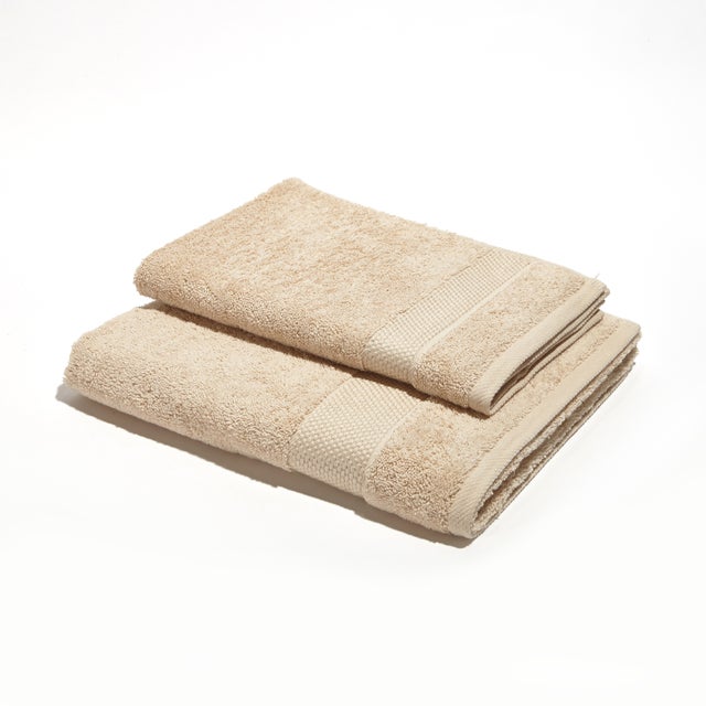 Asciugamano per ospite spugna 100% cotone - prodotta in Italia Beige 40 x 60 cm
