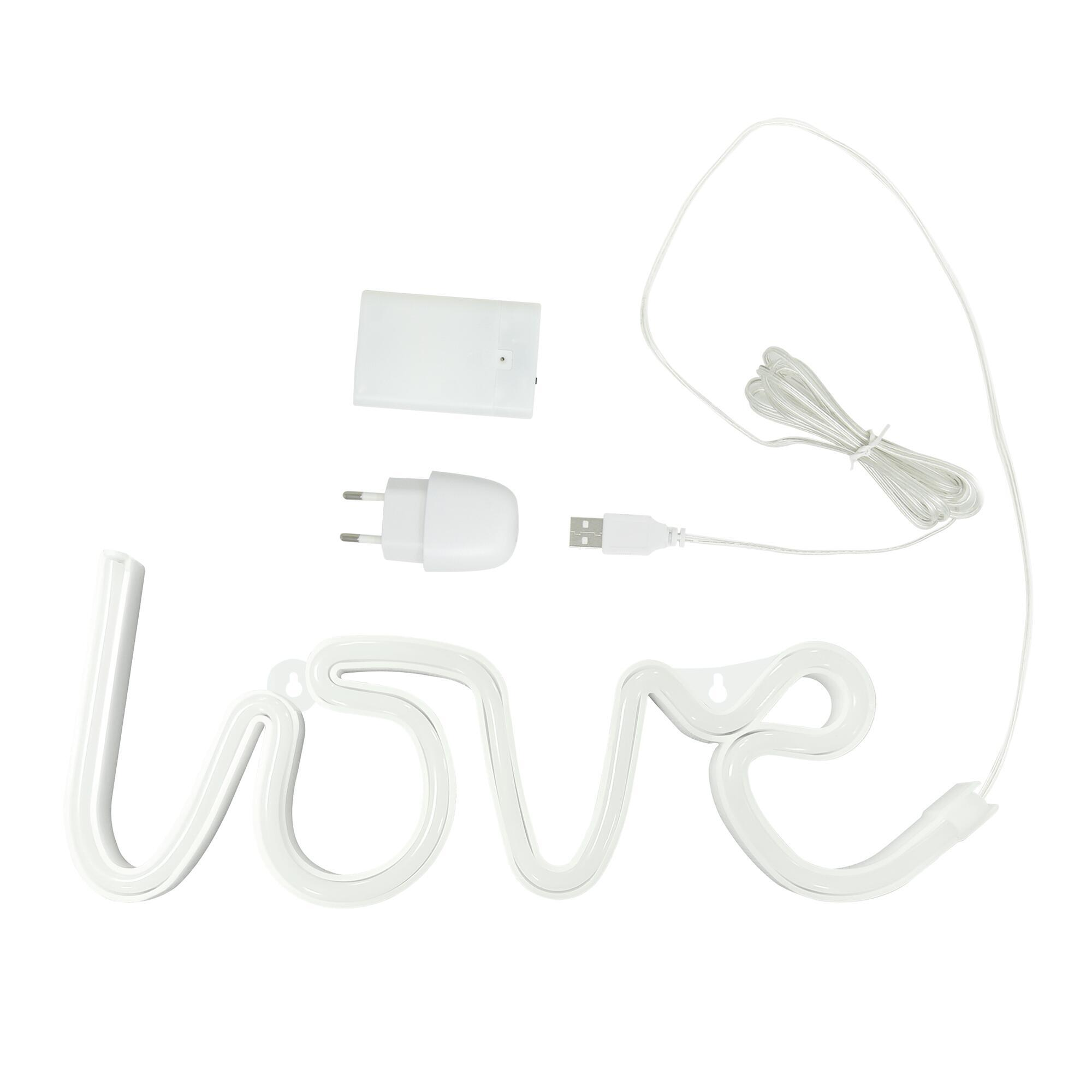 Lampe néon, LED, blanc, Love, INSPIRE - 2