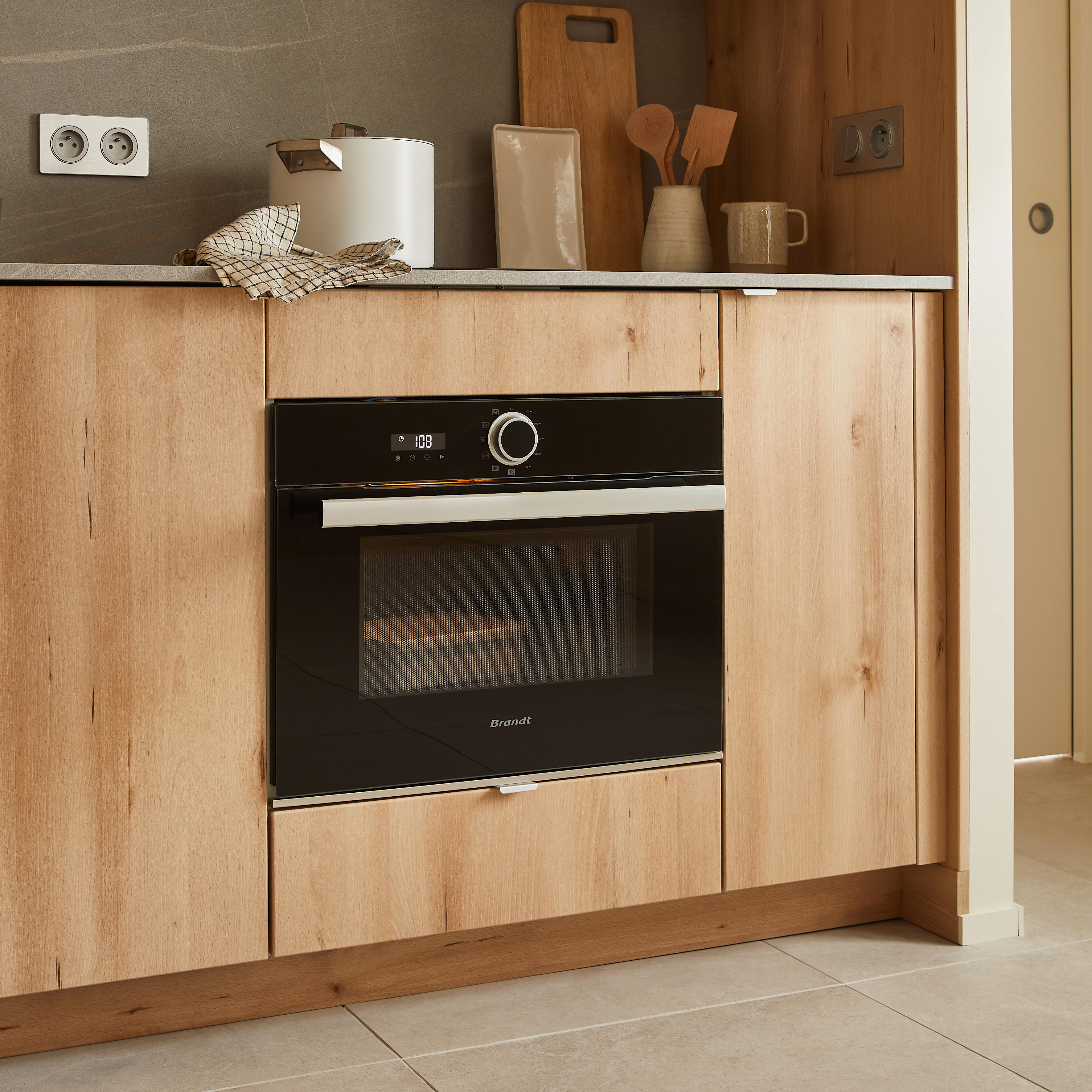 Caisson bas de cuisine DELINIA ID blanc H.76.8 x l.30 x P.58 cm - 2