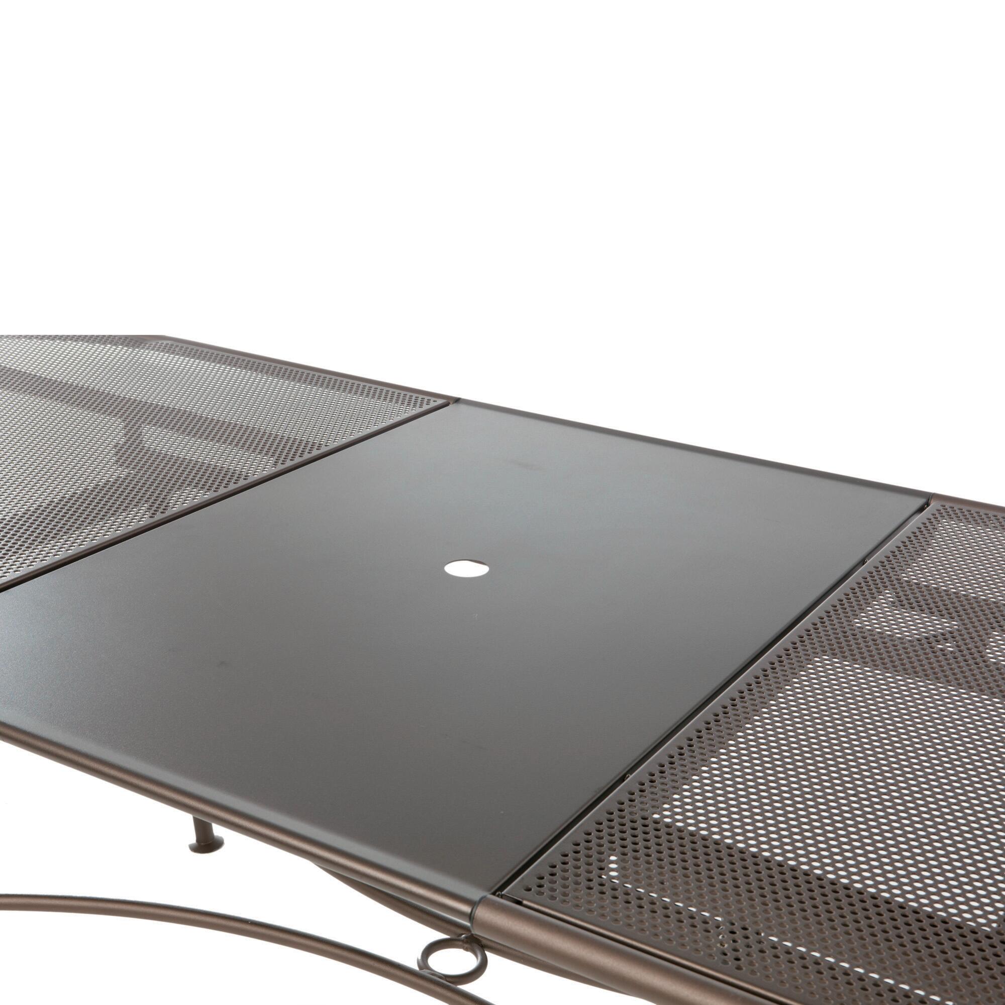 Tavolo da giardino allungabile Evo OASI BY EMU in ferro marrone con piano in alluminio  per 6 persone 180/240x90cm - 7