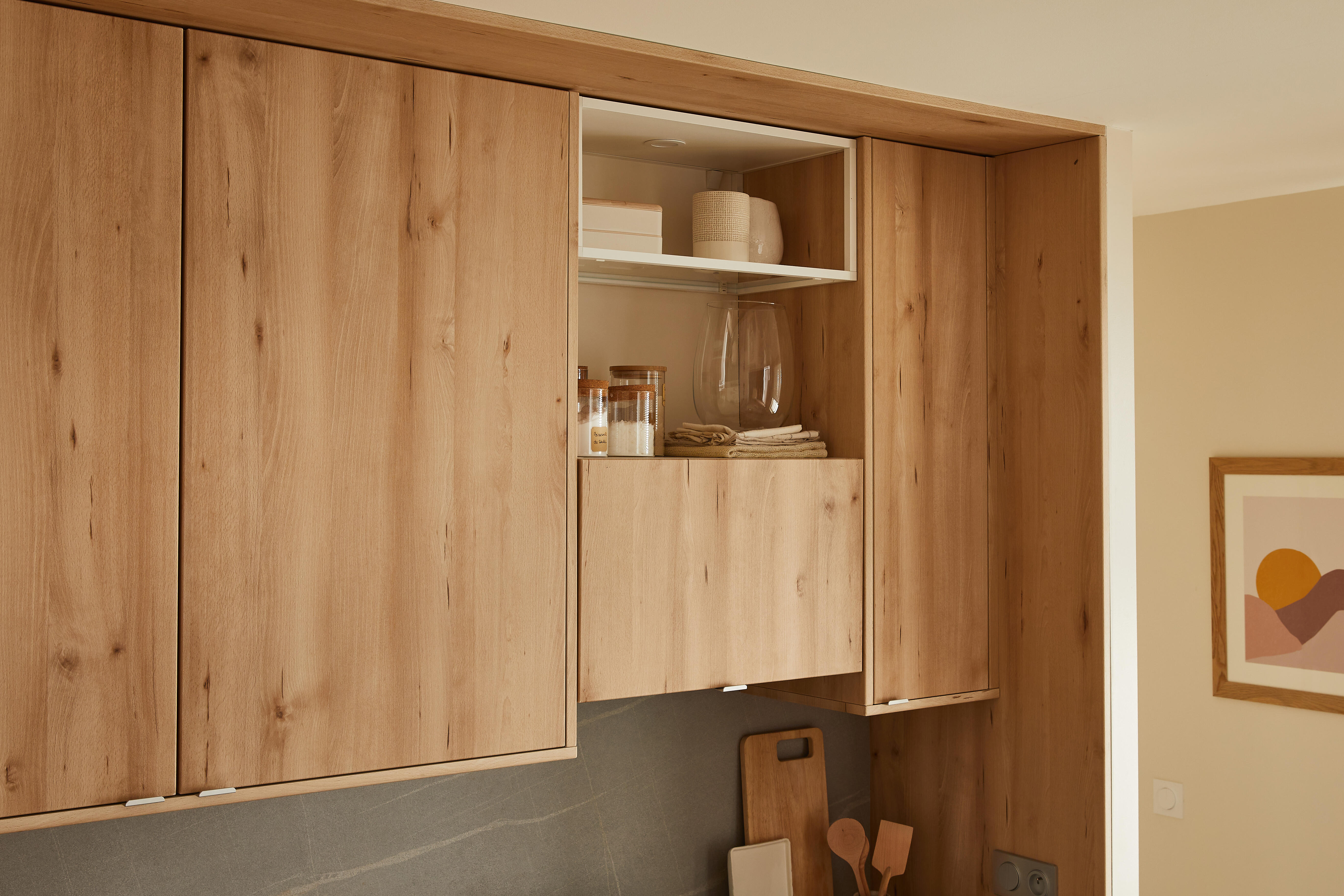 Caisson haut de cuisine DELINIA ID blanc H.102.4 x l.30 x P.35 cm - 3