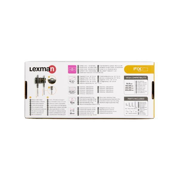 Support mural TV fixe 50'max, charge maximale 35 kg, LEXMAN - 6