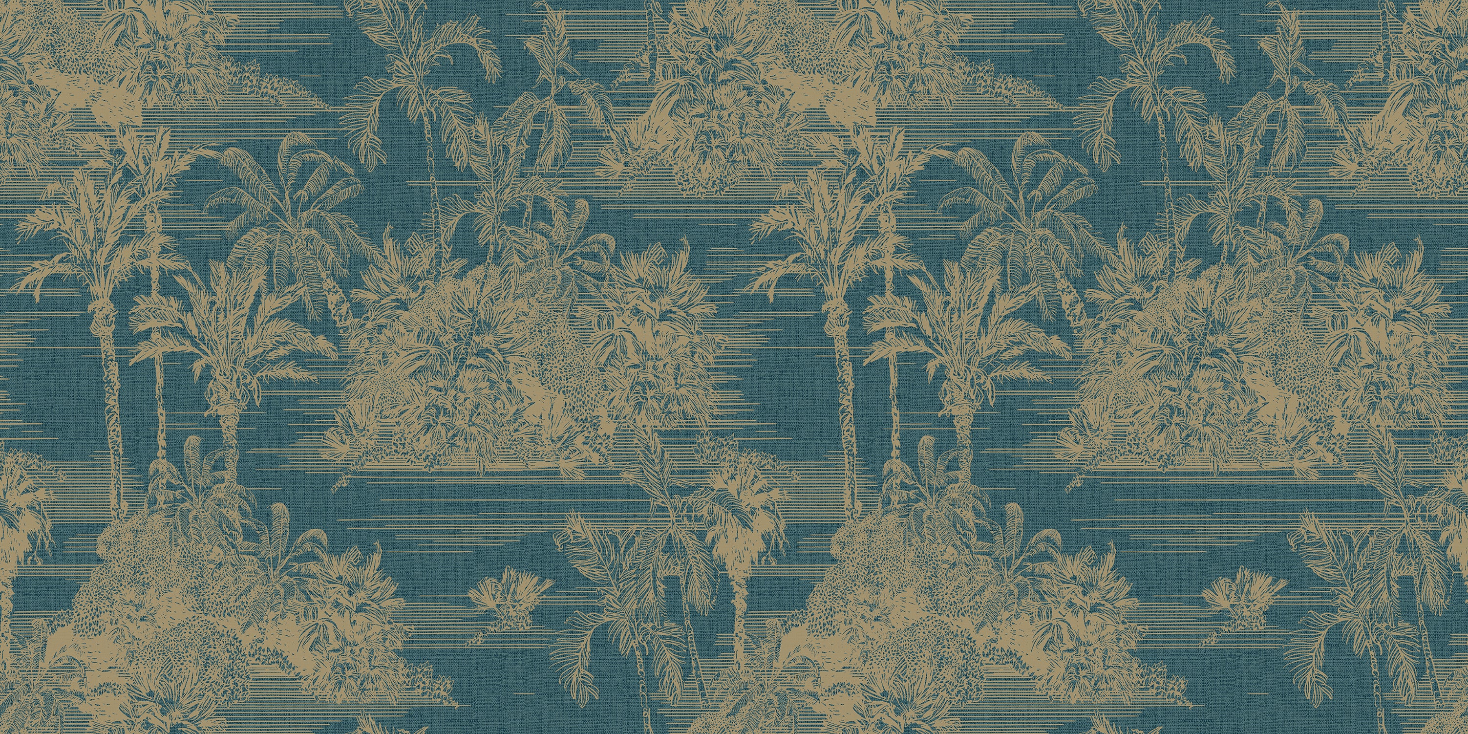 Papier peint intissé Eden toile jouy bleu | Leroy Merlin