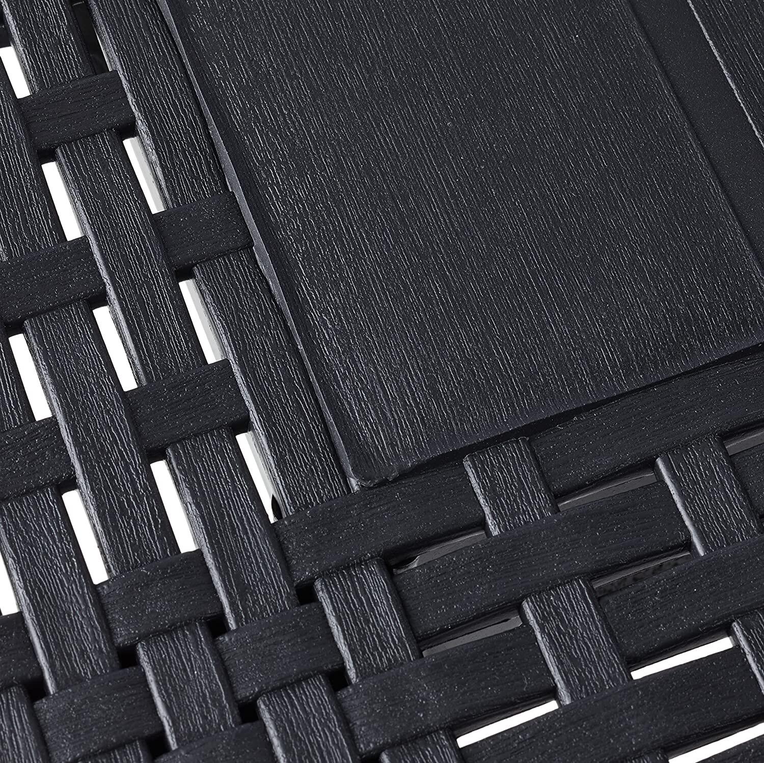 Tavolo da pranzo per giardino King struttura e superficie in resina antracite per 4 persone 80x80cm - 14