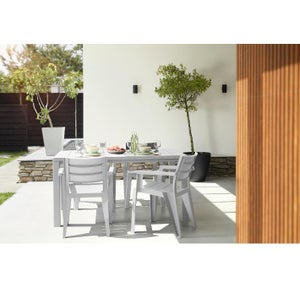 Set tavolo e sedie Julie KETER in resina bianco per persone