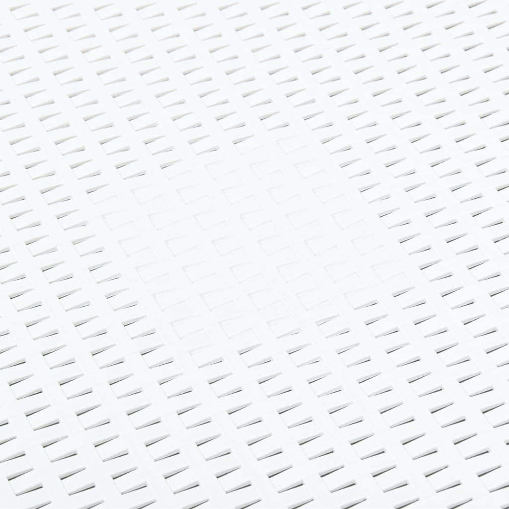 Tavolino da esterno Contenitore Lipari struttura e superficie in resina bianco per 2 persone 53x53cm - 8