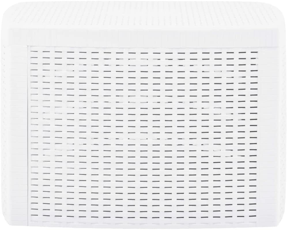 Tavolino da esterno Contenitore Lipari struttura e superficie in resina bianco per 2 persone 53x53cm - 2