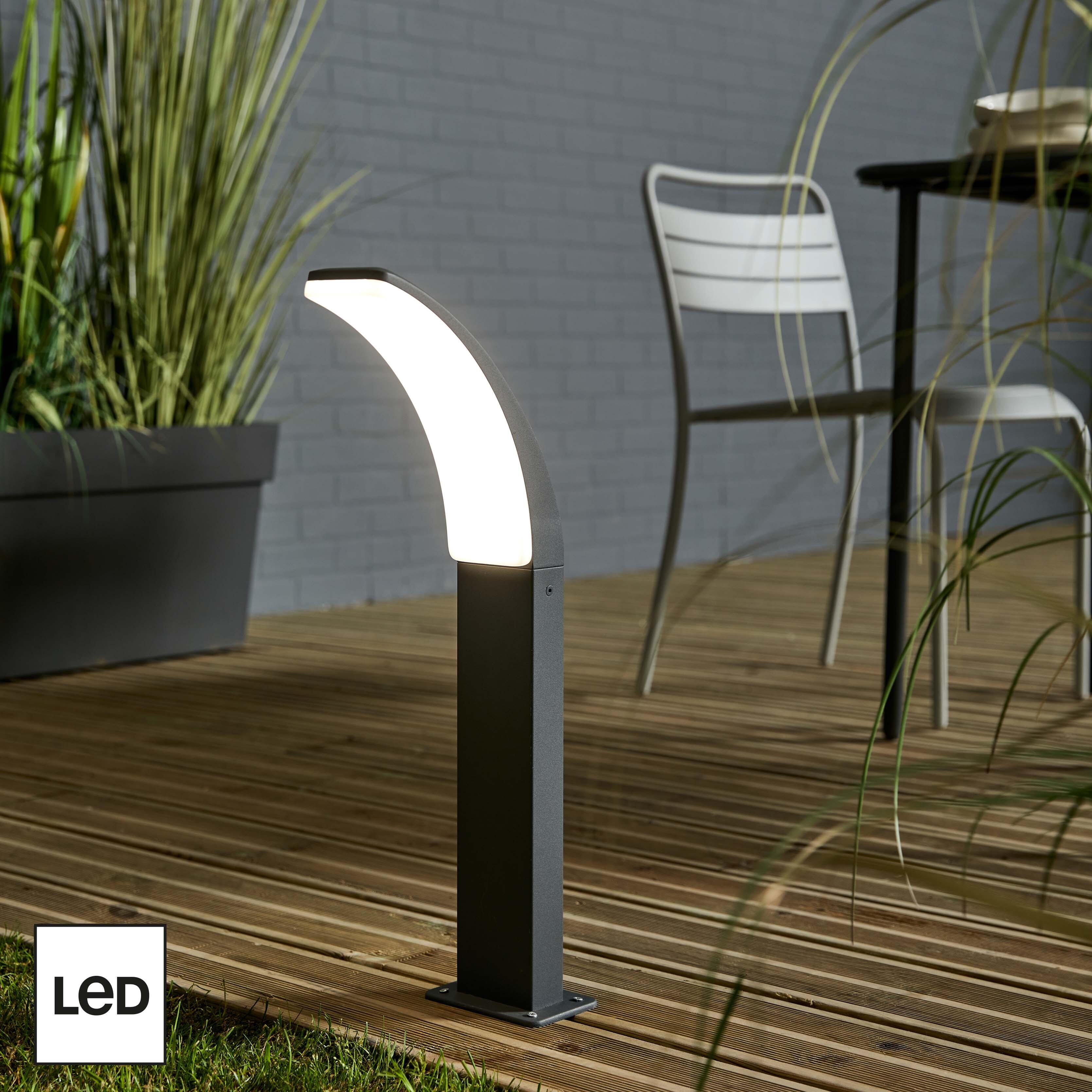 Lampione da giardino LED, LAKKO H 56 cm, antracite 1500 LUMEN, IP44 INSPIRE - 6