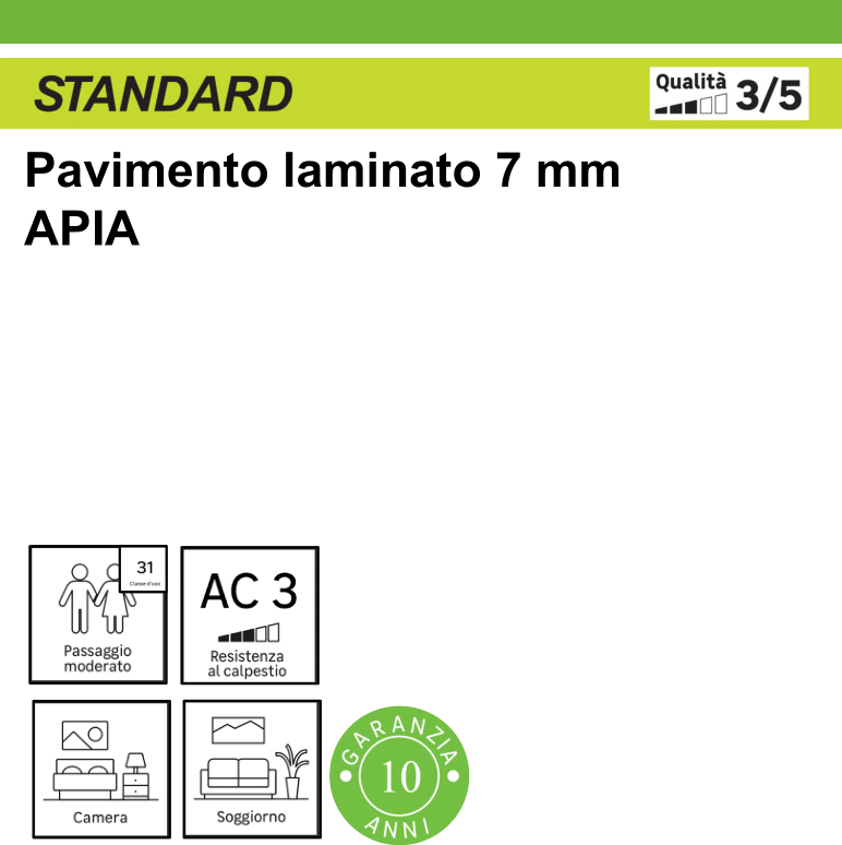 Pavimento laminato grigio, AC3 classe 31, sp. 7 mm, ARTENS Apia, 2.4936 m² - 14
