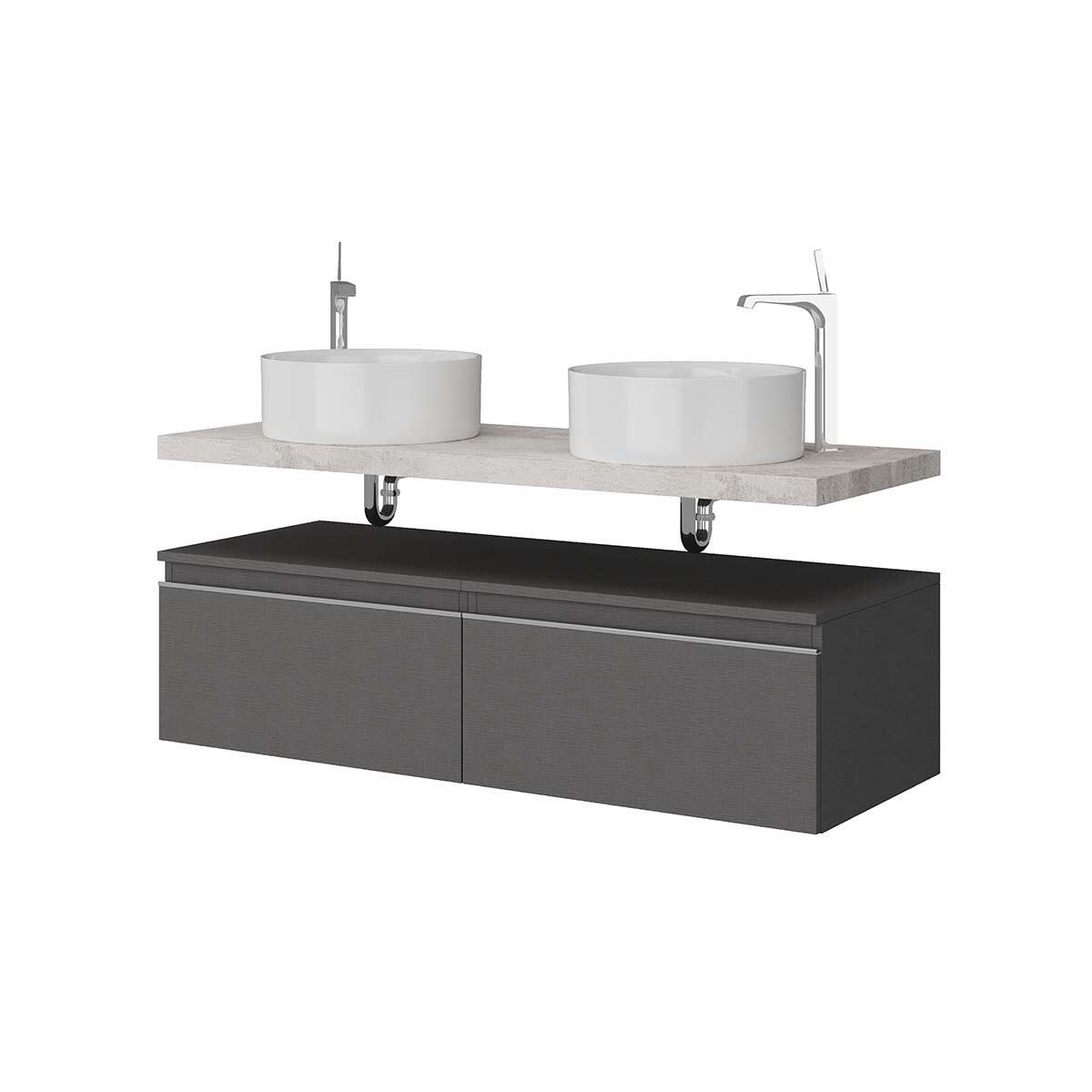 Cassetti in truciolare L 60 x L 46 cm lino Ofset - 10