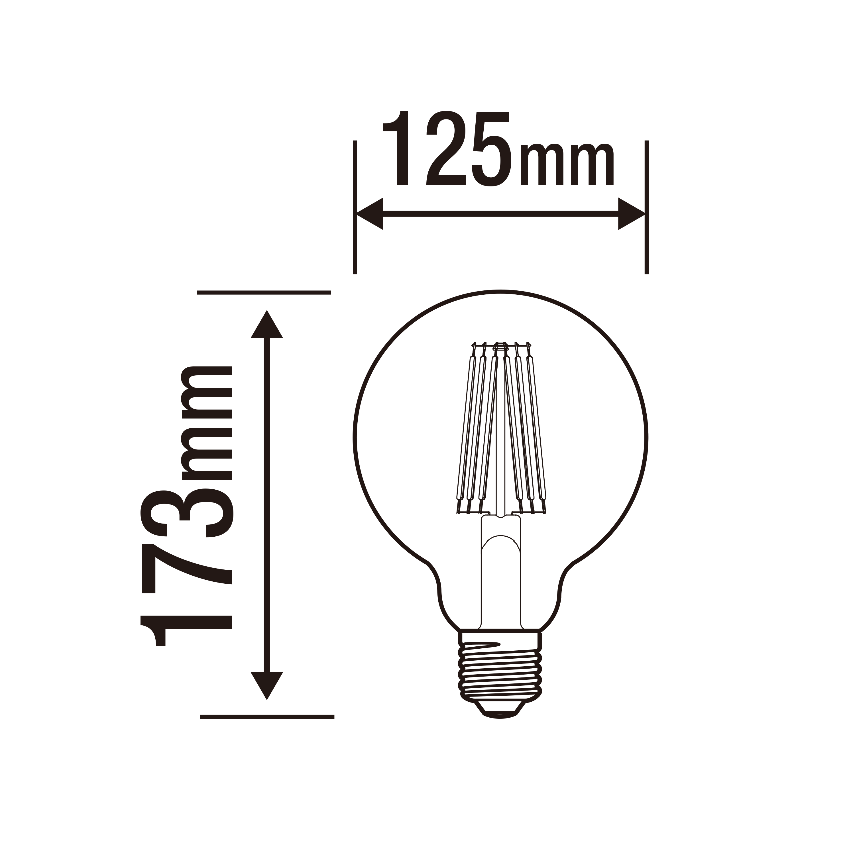 Lâmpada filamento G125 E27 1055lm 2200K regulável Lexman - 5