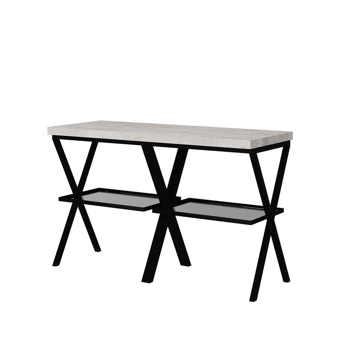 Top per lavabo Kros L 120 x H 4 x P 46 cm beton truciolare - 10