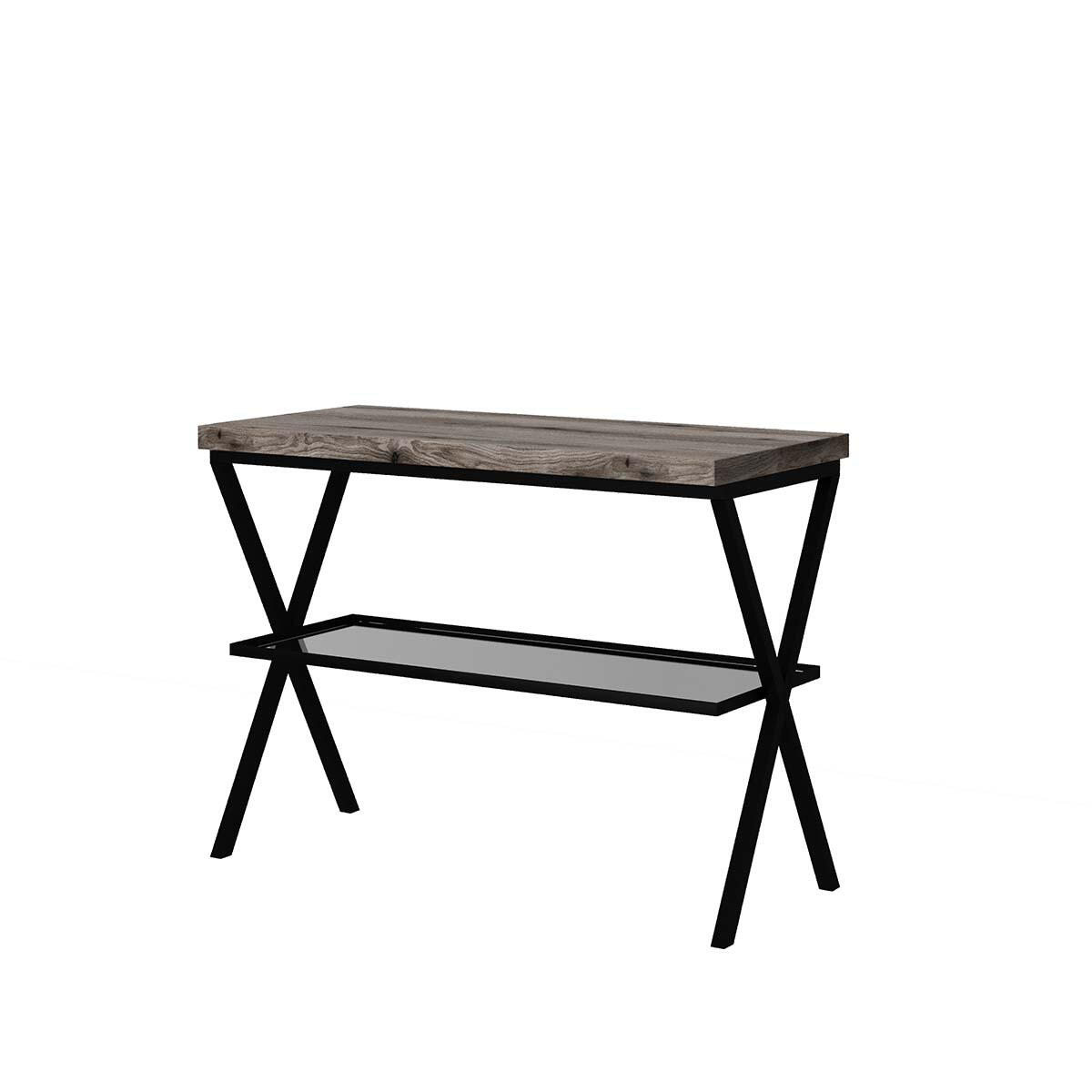Top per lavabo Kros L 100 x H 4 x P 46 cm rovere fossile truciolare - 5