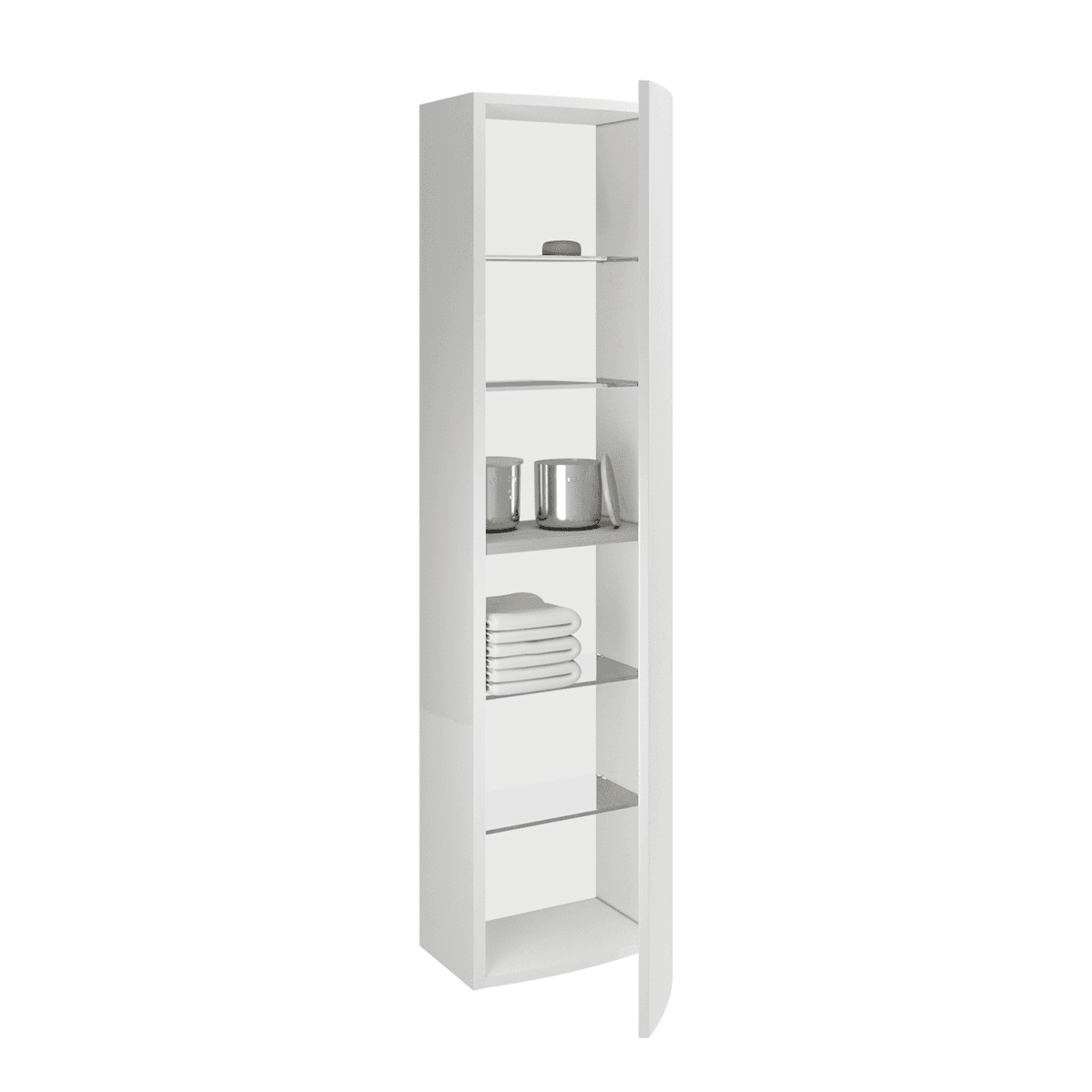 Colonna per mobile bagno Armonia 1 anta P 16 x L 33 x H 140 cm bianco mdf - 2