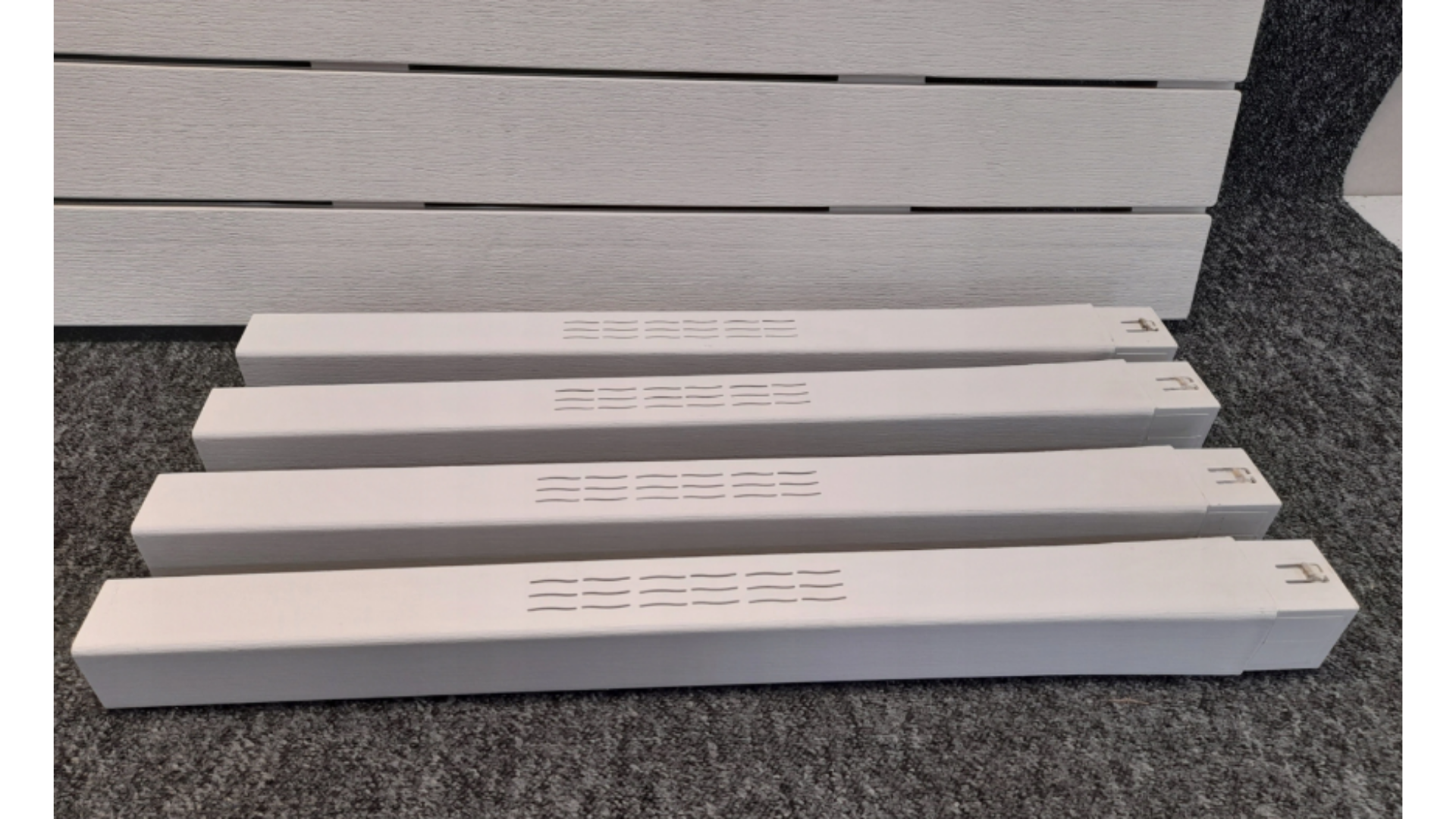 Tavolo da pranzo per giardino Sumatra struttura e superficie in Resina  bianco per 6 persone 138x80cm - 5